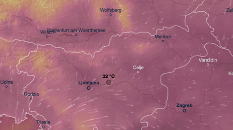 Animacija: Prvi letošnji vročinski val v Sloveniji, najbolj vroče bo na vzhodu
