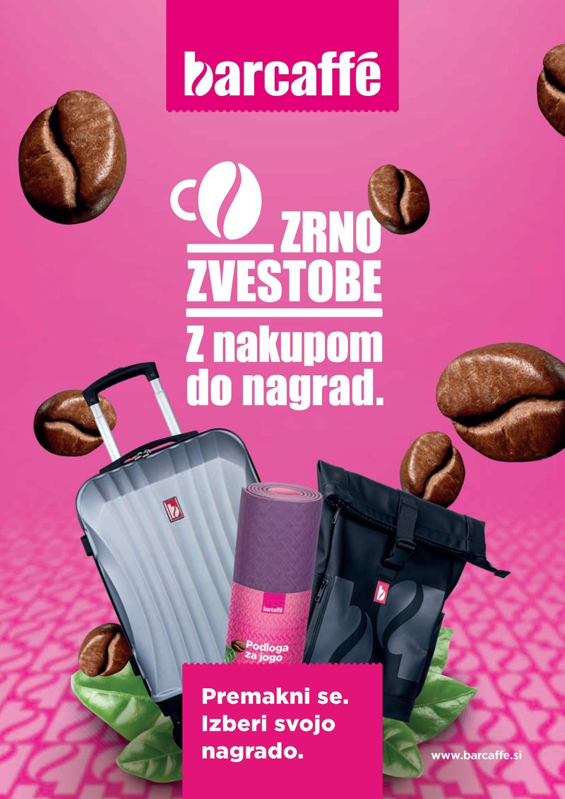 Barcaffè z enim največjih programov zvestobe do sedaj: 6 tisoč nagrad, ki te bodo spodbudile k premikom (foto: Barcaffe)