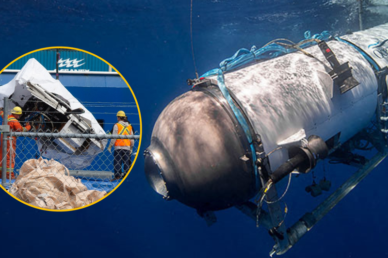 FOTO: Iz globin oceana dvignili razbitine podmornice Titan (poglejte, kaj je od plovila po imploziji ostalo) (foto: Profimedia/fotomontaža)