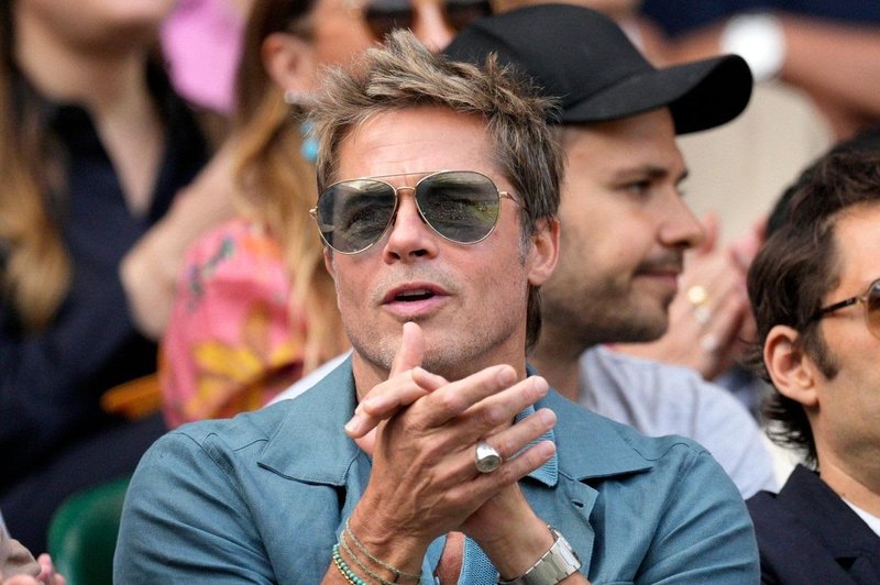 Hollywoodski lepotec Brad Pitt v Wimbledonu v zanimivi družbi (FOTO) (foto: Profimedia)