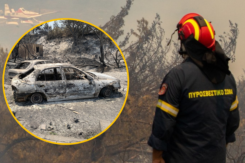 Slovenska turistka opisala pekel na Rodosu, kjer divja velik požar: "Včeraj je začela goreti sosednja vas" (foto: Profimedia/fotomontaža)