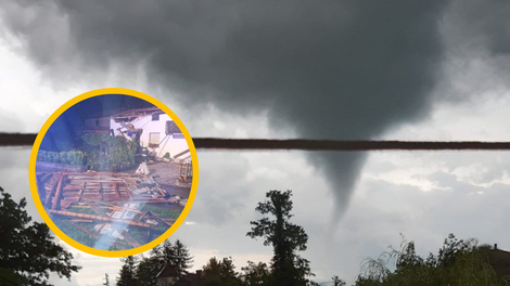 FOTO: Poglejte, kakšno škodo je povzročil tornado v Ilirski Bistrici