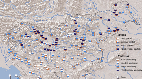 Hidrološki podatki Arso: tukaj lahko v realnem času spremljate vodostaje rek po Sloveniji