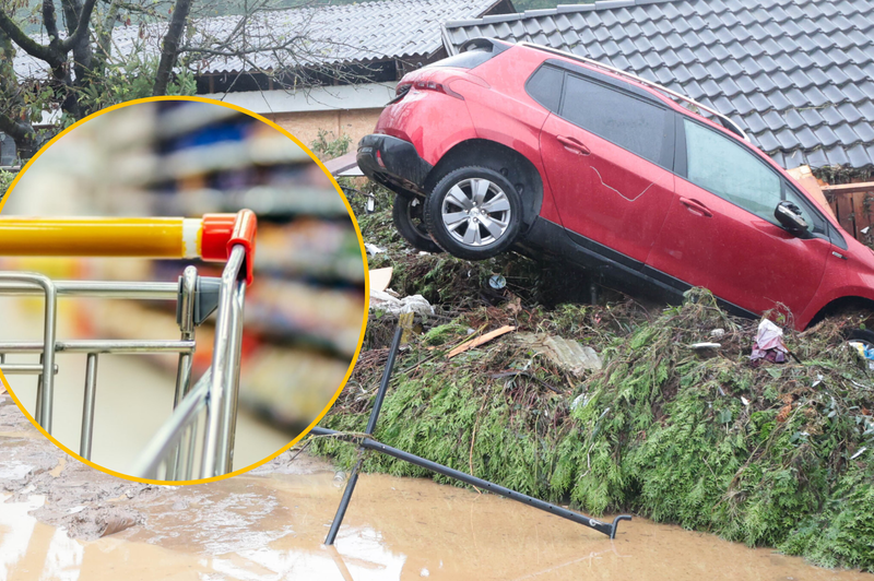 Ob najhujši naravni ujmi v zgodovini države bodo trgovine odprte tudi v nedeljo (več držav nam je že ponudilo pomoč) (foto: Borut Živulovič/Bobo/Profimedia/fotomontaža)