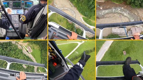 Bravo, slovenski policisti: s helikopterjem rešili tudi dva ... pujsa! (VIDEO)