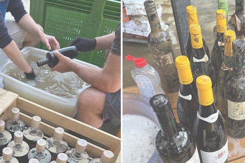 Ujma našemu trgovcu z vini uničila in poškodovala številne steklenice (preverite, kako lahko pomagate) (foto: Facebook/Koželj, hiša dobrih vin)