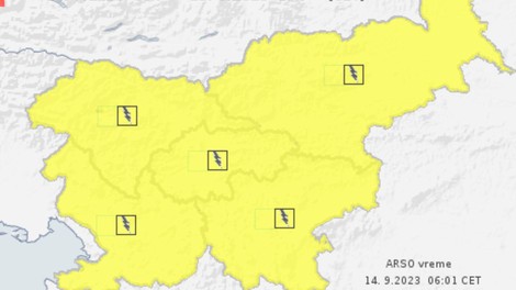 Arso izdal rumeno opozorilo za vso državo: Slovenijo je dosegla vremenska motnja