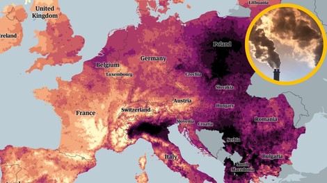 Zaskrbljujoče: 98 odstotkov Evropejcev diha škodljiv zrak, zaradi katerega letno umre kar 400.000 ljudi