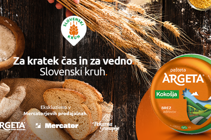 Argeta, Mercator in Pekarna Grosuplje združeni v projektu Slovenski kruh (foto: arhiv naročnika)