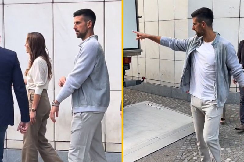 Novak Đoković v Ljubljani: oboževalci so ga ujeli v družbi soproge in svetovno znanega zdravnika (VIDEO) (foto: TikTok/ergozjeci/posnetek zaslona)