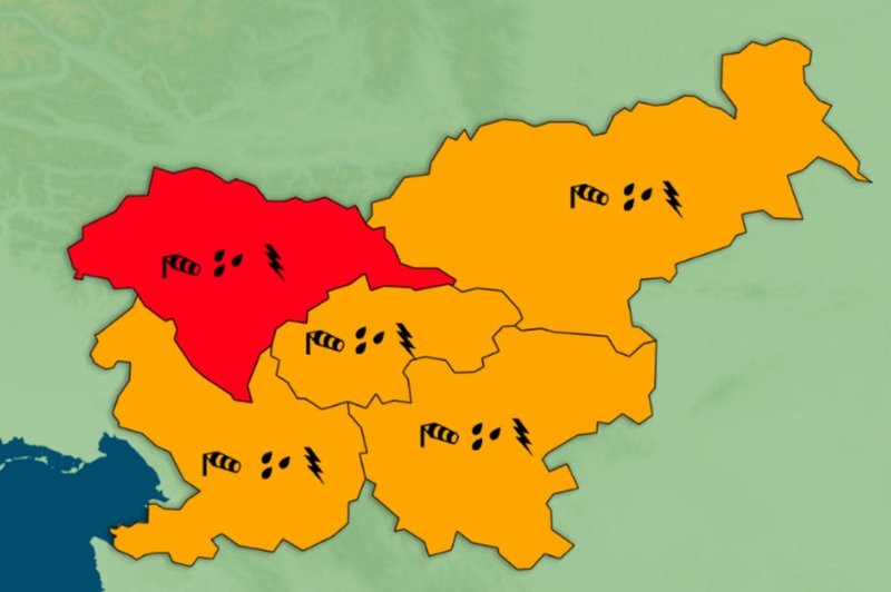 Hudo bo! Arso zaradi obilnih padavin izdal rdeče opozorilo: najhuje bo v tem delu države (foto: Facebook/ARSO)