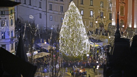 Praznična Ljubljana okrasitev december