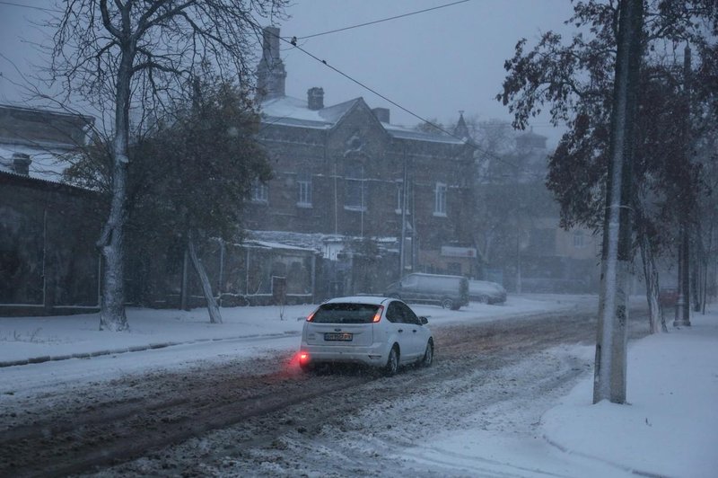 Sneg je pobelil tudi Ukrajino. (foto: Profimedia)