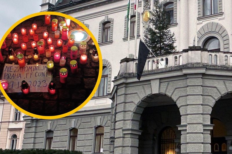 Univerza v Ljubljani izobesila črno zastavo: "Slovenski študentje v Pragi so v šoku" (foto: Facebook/Univerza v Ljubljani / University of Ljubljana/Profimedia/fotomontaža)