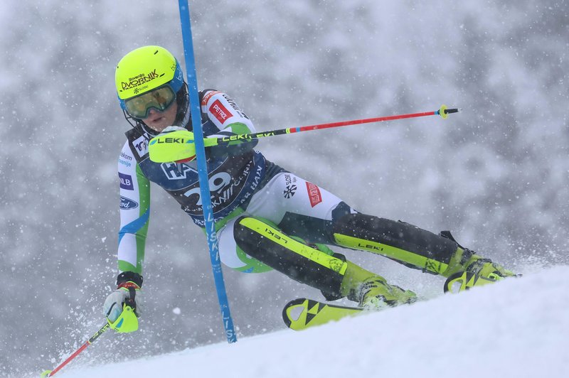 V finale slaloma v Kranjski Gori dve Slovenki (foto: Bobo)