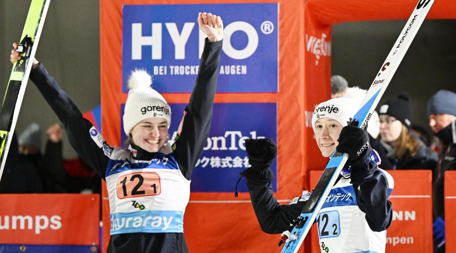 Spet na vrhu! Fenomenalen nastop Nike Prevc razveselil slovenske navijače (tudi Križnarjeva poskrbela za veselje) (foto: Profimedia)