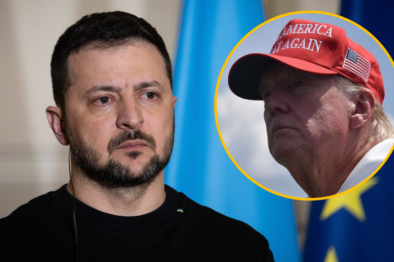 V primeru vrnitve v Belo hišo bi Volodimir Zelenski Donalda Trumpa pospremil na fronto (foto: Profimedia/fotomontaža)