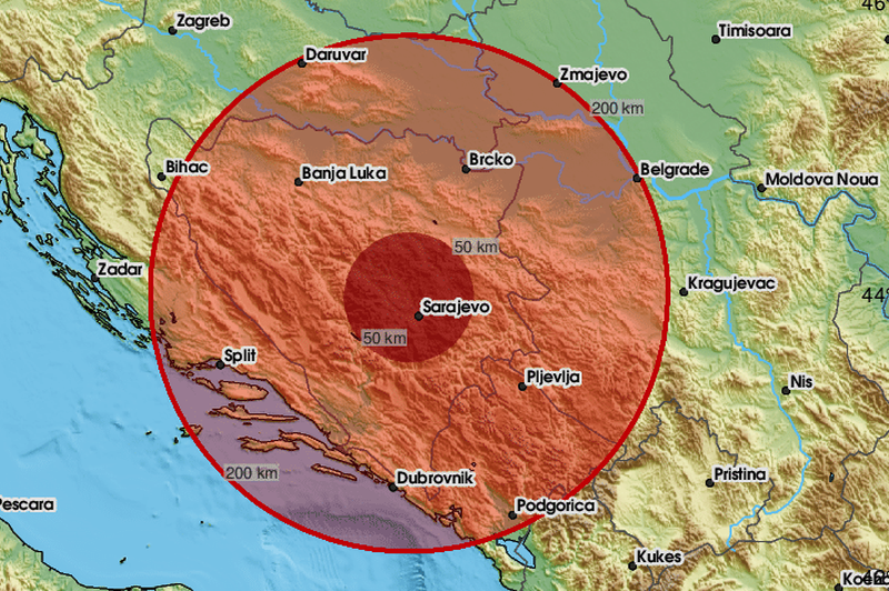 Potres pošteno prestrašil prebivalce Bosne in Hercegovine: "Strašno je bilo" (foto: Twitter/LastQuake)