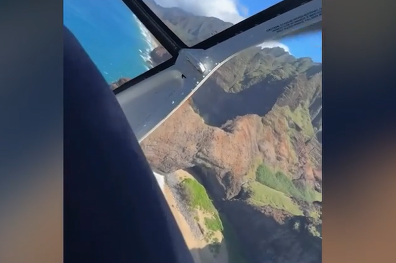 Posnetek, ki vas bo pustil odprtih ust: turisti snemali lastno strmoglavljenje helikopterja (foto: Instagram/posnetek zaslona)