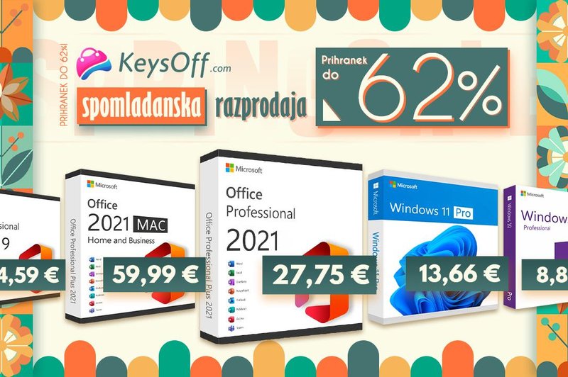 Originalna različica sistema Windows 11 za 13,66 € in Microsoft Office 2021 za 27,75 € na Keysoff! (foto: arhiv naročnika)