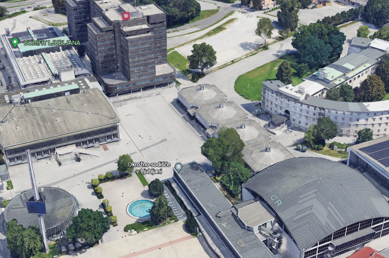 Poznate zgodovino tega ljubljanskega objekta? Letos je praznoval 70 let (foto: Google Earth)