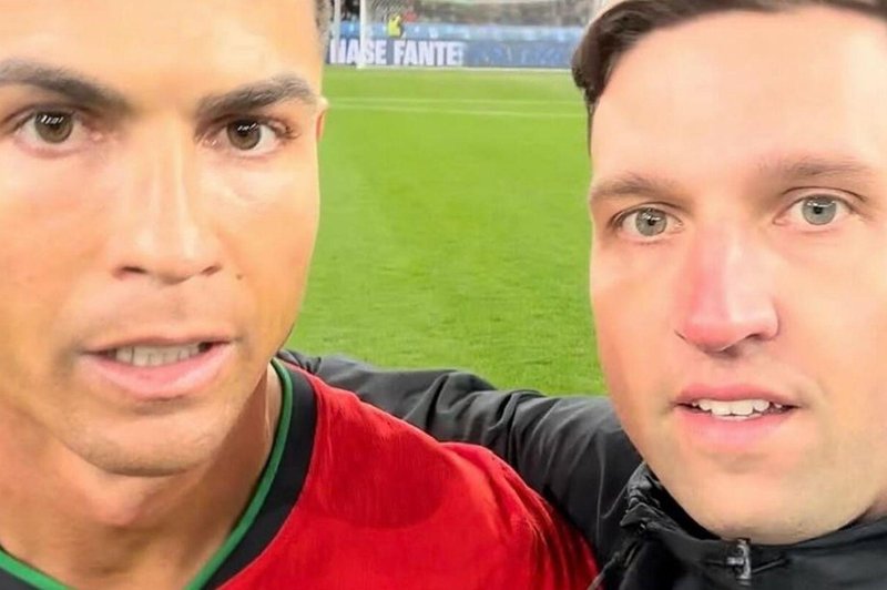 Razkrito, kdo je Slovenec, ki je v Stožicah poljubil Ronalda (foto: Instagram/Radio1)