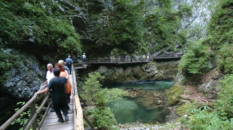 soteska Vintgar turisti