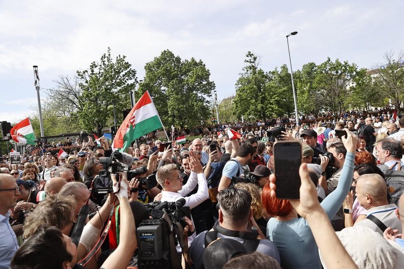 Protest na Madžarskem (foto: Profimedia)