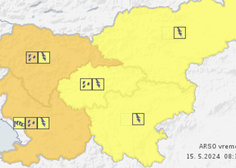 Pozor: Arso izdal oranžno opozorilo, tukaj bo najhuje