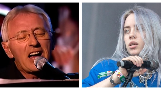 Neverjetna podobnost: je Billie Eilish za novo skladbo navdihnil Oliver Dragojević? (foto: Profimedia/Youtube/posnetek zaslona/fotomontaža)