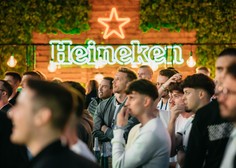 Heineken je skupaj s pravimi navijači ogrel Pogačarjev trg