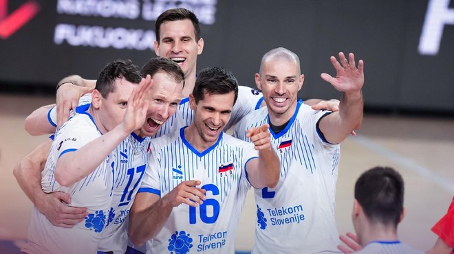 Slovenski odbojkarji s šesto zaporedno zmago: zdaj je končno padla tudi Brazilija (foto: Facebook/Odbojkarska zveza Slovenije - Volleyball Federation of Slovenia)