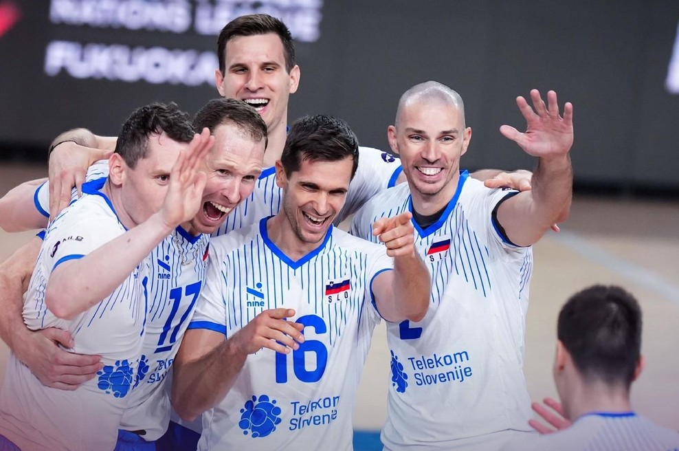 Slovenski odbojkarji s šesto zaporedno zmago: zdaj je končno padla tudi Brazilija (foto: Facebook/Odbojkarska zveza Slovenije - Volleyball Federation of Slovenia)