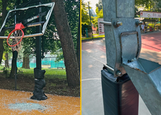 Vsega obsojanja vredno: vandali popolnoma uničili otroško košarkarsko igrišče Gorana Dragića