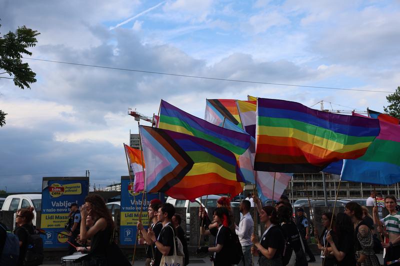 Na festivalu parade ponosa ponovno prišlo do incidenta (ukrepala varnostna služba) (foto: Borut Živulović/Bobo)