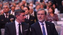 Borut Pahor Lojze Peterle proslava