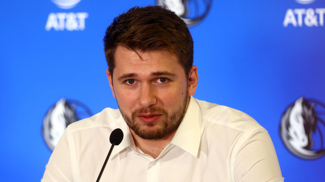 Luka Dončić prvič po vrnitvi v Slovenijo odkrito za medije: "Zavedamo se, da pot do Pariza ne bo enostavna ... " (foto: Borut Živulovič/Bobo)