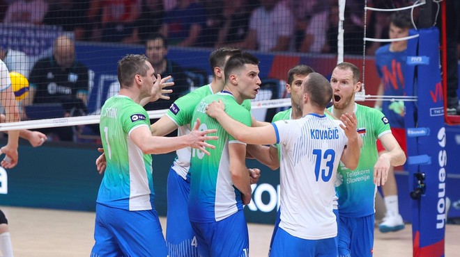 Slovenski odbojkarji so se prebili v polfinale lige narodov! (foto: profimedia)