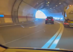 Posnetek, ob katerem zaledeni kri: v tunelu prevozil dve polni črti in drvel po nasprotnem pasu (VIDEO)