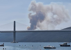 Obsežen požar v Dalmaciji nedaleč od Pelješkega mostu: "Ne kaže dobro ... " (VIDEO)