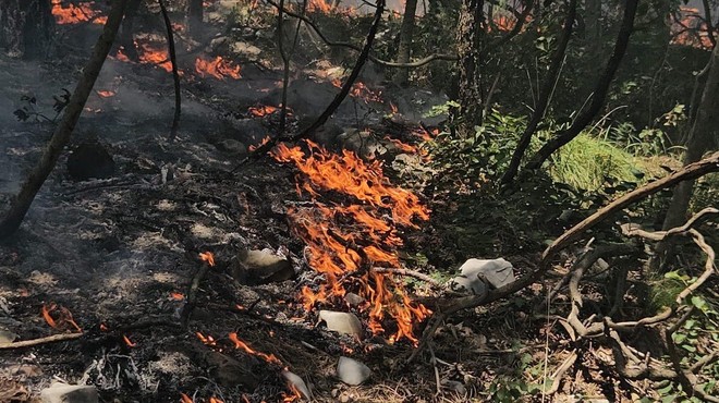 Na Krasu ponovno izbruhnil požar, na kraj prihiteli gasilci (foto: Facebook/Gregor Klemenc - Dobrovoljček)