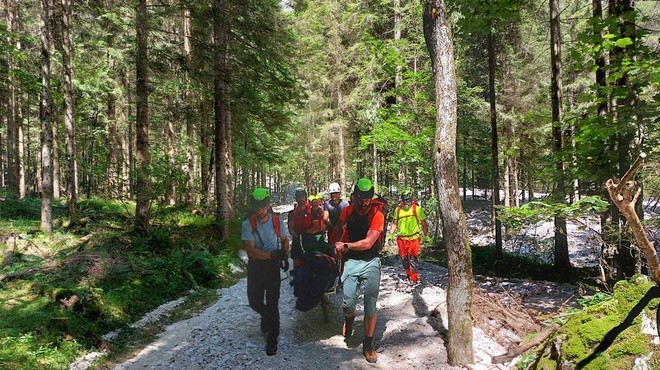 Poškodovani gorski reševalec na poti do okrevanja prejel najlepše darilo (foto: V. Habjan)