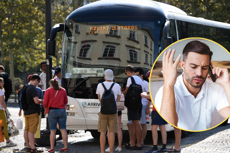 Še ena past za avtobusne potnike: klic vam prekinejo, denar pa poberejo (foto: Borut Živulovič/Bobo/Profimedia/fotomontaža)