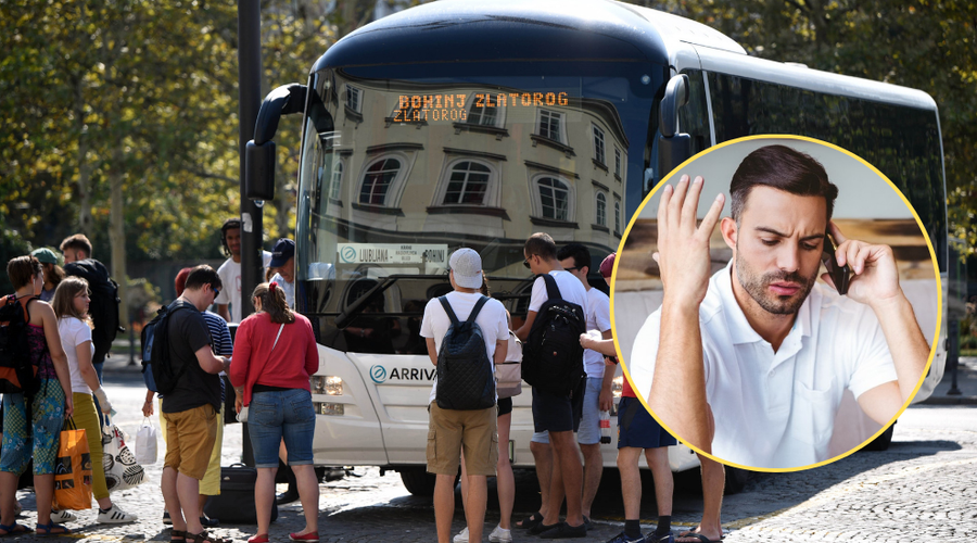 Še ena past za avtobusne potnike: klic vam prekinejo, denar pa poberejo (foto: Borut Živulovič/Bobo/Profimedia/fotomontaža)