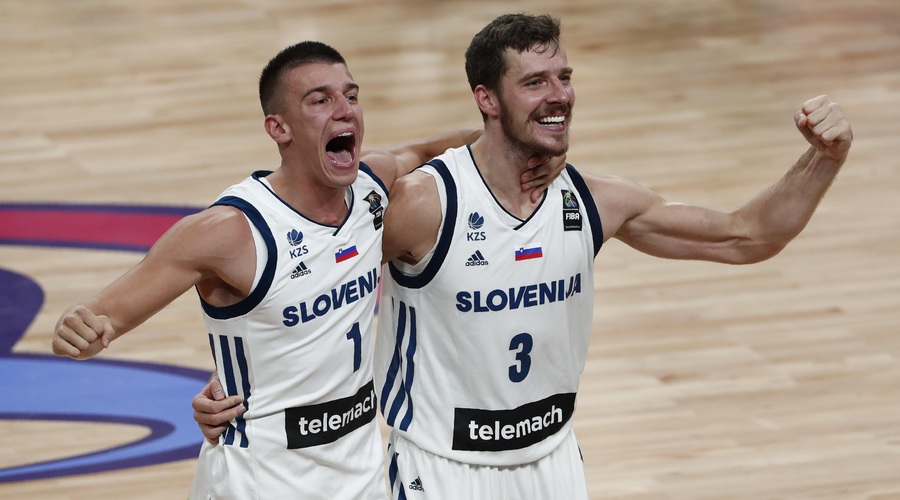 Goran Dragić na finalni tekmi med Slovenijo in Srbijo na EP 2017. (foto: Bobo)