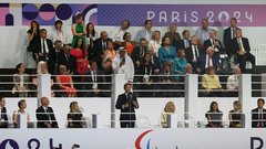 Tina Gaber Robert Golob Emmanuel Macron paraolimpijske igre Pariz Brigitte Macron