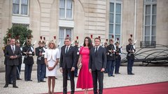 Tina Gaber Robert Golob Emmanuel Macron paraolimpijske igre Pariz Brigitte Macron