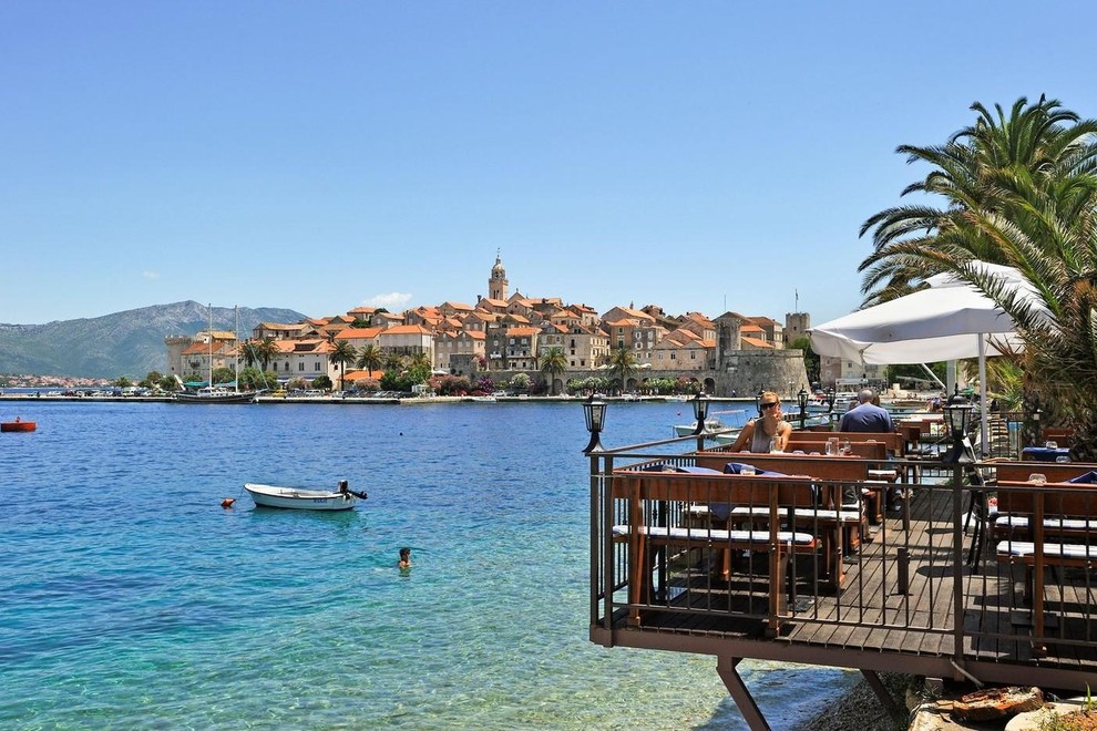 korčula, otok, morje