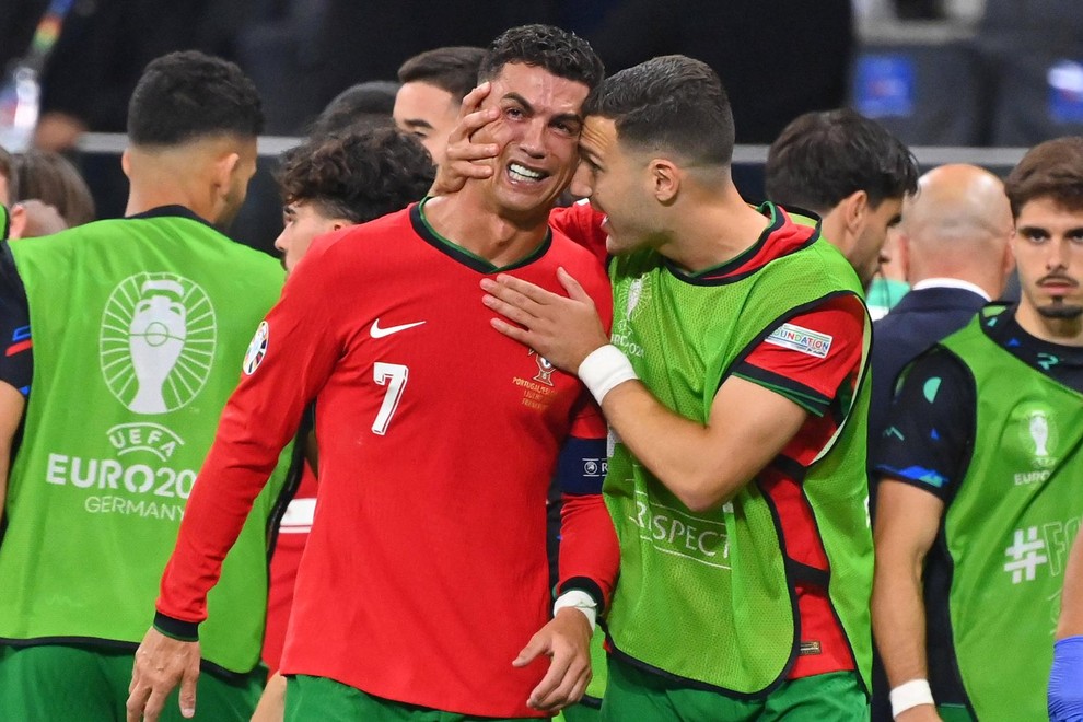 Cristiano Ronaldo solze jok Slovenija-Portugalska Euro 20254 evropsko prvenstvo v nogometu