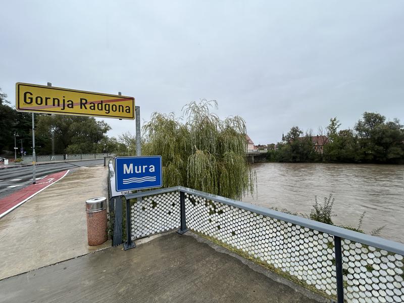 Reka Mura bo imela velik pretok zaradi vremenskih razmer v Avstriji.